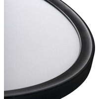 KANLUX AZPO stropné LED svietidlo, ø 420mm, 22W, 3000/4000/6000K, IP54, čierna mat 31517