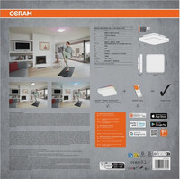 OSRAM ORBIS BACKLIGHT stropné svietidlo, 350x350mm, WIFI RGB+stmievateľné, OSRAM, 2800lm, 28W, IP20, biela AC314090255