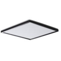 KANLUX AZPO stropné LED svietidlo, 420x420mm, 22W, 3000/4000/6000K, IP54, čierna mat 31535