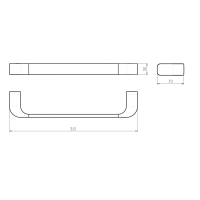 Gedy OUTLINE držiak uterákov 350mm, chróm 32213513