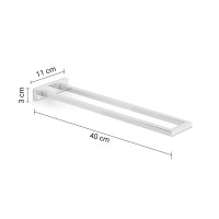 Gedy ELBA pevný držiak uterákov dvojitý, chróm A02213