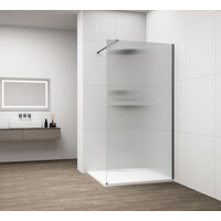 Polysan ESCA GUN METAL jednodielna sprchová zástena na inštaláciu k stene, sklo Flute, 1200 mm ES1312-11