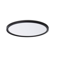 KANLUX AZPO stropné LED svietidlo, ø 290mm, 18, 5W, 3000/4000/6000K, IP54, čierna mat 31515