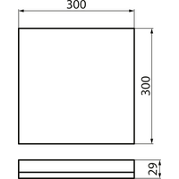KANLUX AZPO stropné LED svietidlo, 300x300mm, 17, 5W, 3000/4000/6000K, IP54, čierna mat 31533