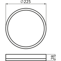 KANLUX AZPO stropné LED svietidlo, ø 225mm, 11, 8W, 3000/4000/6000K, IP54, čierna mat 31513