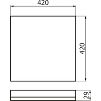 KANLUX AZPO stropné LED svietidlo, 420x420mm, 22W, 3000/4000/6000K, IP54, biela 31534