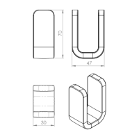 Gedy OUTLINE háčik, čierna mat 322614