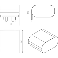Gedy OUTLINE držiak toaletného papiera s krytom, chróm 322513