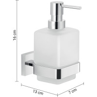 Gedy ELBA dávkovač mydla, mliečne sklo, chróm A08113