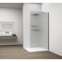 Polysan ESCA GUN METAL jednodielna sprchová zástena na inštaláciu k stene, sklo Flute, 700 mm ES1370-11