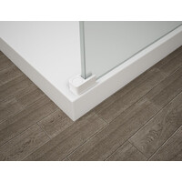 Polysan ESCA WHITE MATT jednodielna sprchová zástena na inštaláciu k stene, dymové matné sklo, 800 mm ES1480-03