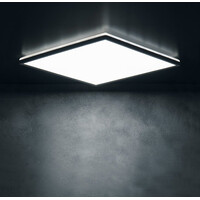 KANLUX AZPO stropné LED svietidlo, 300x300mm, 17, 5W, 3000/4000/6000K, IP54, čierna mat 31533