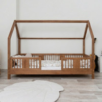 Detská domčeková posteľ z masívu borovice LUNA L 10 - 200x90 cm