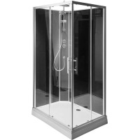 Aqualine GRANVIK obdĺžnikový sprchový box 800x1200x2180mm, číre sklo GG80X120