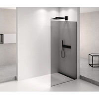 Polysan ARCHITEX BLACK MATT sprchová zástena 1162mm, dymové sklo AXB120SC