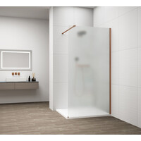Polysan ESCA COPPER MATT jednodielna sprchová zástena na inštaláciu k stene, matné sklo, 1500 mm ES1115-09