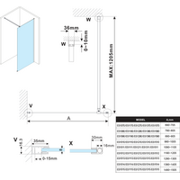Polysan ESCA COPPER MATT jednodielna sprchová zástena na inštaláciu k stene, dymové matné sklo, 700 mm ES1470-09