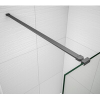 Polysan ESCA GUN METAL jednodielna sprchová zástena do priestoru, matné sklo, 1300 mm ES1113-12