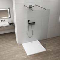 Polysan ESCA GUN METAL jednodielna sprchová zástena do priestoru, číre sklo, 1500 mm ES1015-12