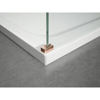 Polysan ESCA COPPER MATT jednodielna sprchová zástena na inštaláciu k stene, sklo číre, 1100 mm ES1011-09