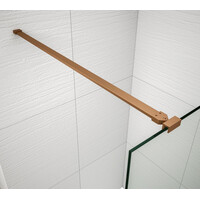 Polysan ESCA COPPER MATT jednodielna sprchová zástena do priestoru, sklo Flute, 1200 mm ES1312-10