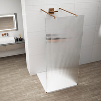 Polysan ESCA COPPER MATT jednodielna sprchová zástena do priestoru, sklo Flute, 1300 mm ES1313-10