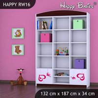 Detský úložný regál - TYP 16 - VYSOKÝ - gaštan wenge