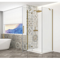 Gelco TRINITY GOLD MATT štvorcový sprchovací kút 900x900mm, číre sklo, ľavé GT5690-90CL-G