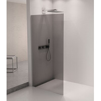 Polysan ARCHITEX sada na uchytenie skla podlaha-stena so spádovou lištou, 1615x2105mm, ľavá, leštený hliník AX2116L