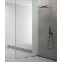 Polysan ARCHITEX sada na uchytenie skla podlaha-stena so spádovou lištou, 1615x2105mm, ľavá, leštený hliník AX2116L