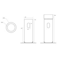 Kerasan OKE keramické umývadlo k stene priemer 30x88,5cm, biela 554001-1