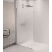 Polysan ARCHITEX sada na uchytenie skla podlaha-stena so spádovou lištou, 1615x2105mm, ľavá, leštený hliník AX2116L