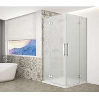 Gelco TRINITY CHROME obdĺžnikový sprchovací kút 1200x900mm, rohový vstup, matné sklo GT2290-12M-CH