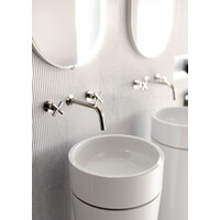 Kerasan OKE keramické umývadlo k stene priemer 30x88,5cm, verde mat 554011-1