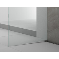 Polysan ARCHITEX sada na uchytenie skla podlaha-stena so spádovou lištou, 1615x2105mm, ľavá, leštený hliník AX2116L