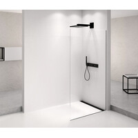 Polysan ARCHITEX BLACK MATT sprchová zástena 662mm, číre sklo AXB70CL