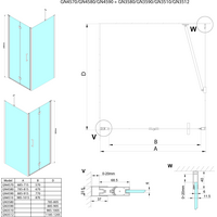 Gelco LORO štvorcový sprchovací kút 1000x1000mm GN4510-04