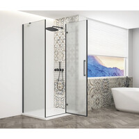 Gelco TRINITY BLACK obdĺžnikový sprchovací kút 1100x800mm, matné sklo, pravé GT5680-11MR-B