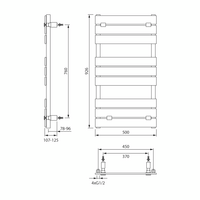 Aqualine BONDECO vykurovacie teleso 500x926mm, biela DC592W