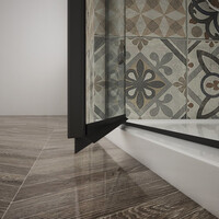 Gelco TRINITY BLACK obdĺžnikový sprchovací kút 1100x800mm, rohový vstup, číre sklo GT2280-11C-B