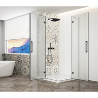 Gelco TRINITY BLACK obdĺžnikový sprchovací kút 1000x900mm, rohový vstup, matné sklo GT2290-10M-B