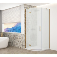 Gelco TRINITY GOLD MATT štvrťkruhový sprchovací kút 900x900mm, matné sklo, ľavé GT6590ML-G