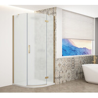 Gelco TRINITY GOLD MATT štvrťkruhový sprchovací kút 900x900mm, matné sklo, pravé GT6590MR-G