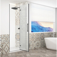 Gelco TRINITY BLACK sprchové dvere do niky 800mm, matné sklo, pravé GT1280MR-B