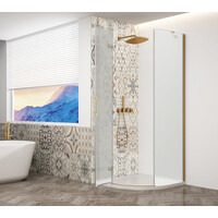 Gelco TRINITY GOLD MATT štvrťkruhový sprchovací kút 900x900mm, matné sklo, ľavé GT6590ML-G