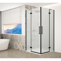 Gelco TRINITY BLACK obdĺžnikový sprchovací kút 1200x800mm, rohový vstup, matné sklo GT2280-12M-B