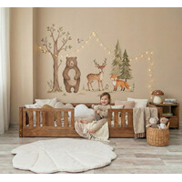 Detská Montessori posteľ z masívu borovice NIKO - 190x90 cm