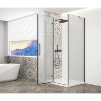 Gelco TRINITY BLACK obdĺžnikový sprchovací kút 1200x900mm, matné sklo, ľavé GT5690-12ML-B