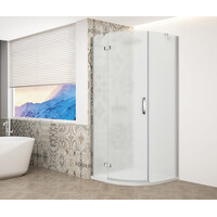 Gelco TRINITY CHROME štvrťkruhový sprchovací kút 900x900mm, matné sklo, ľavé GT6590ML-CH