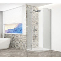 Gelco TRINITY CHROME štvrťkruhový sprchovací kút 900x900mm, matné sklo, ľavé GT6590ML-CH